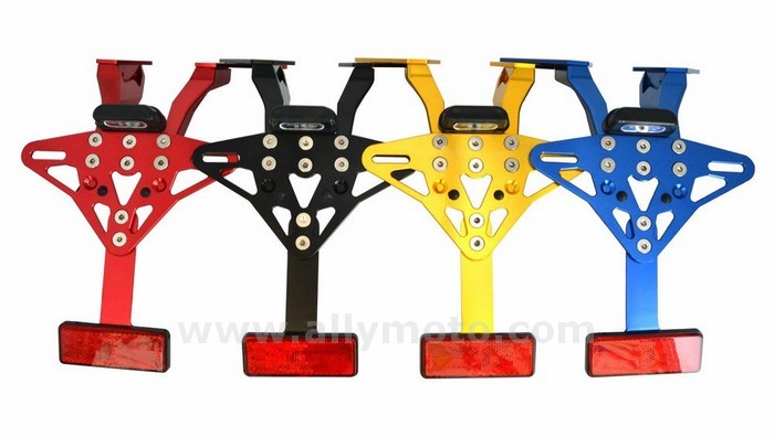 76 Motorcycle Adjustable Multi-Angle Fender Eliminator License Plate Bracket Holder Tidy Tail Light Yamaha T Max 530 2013-2015